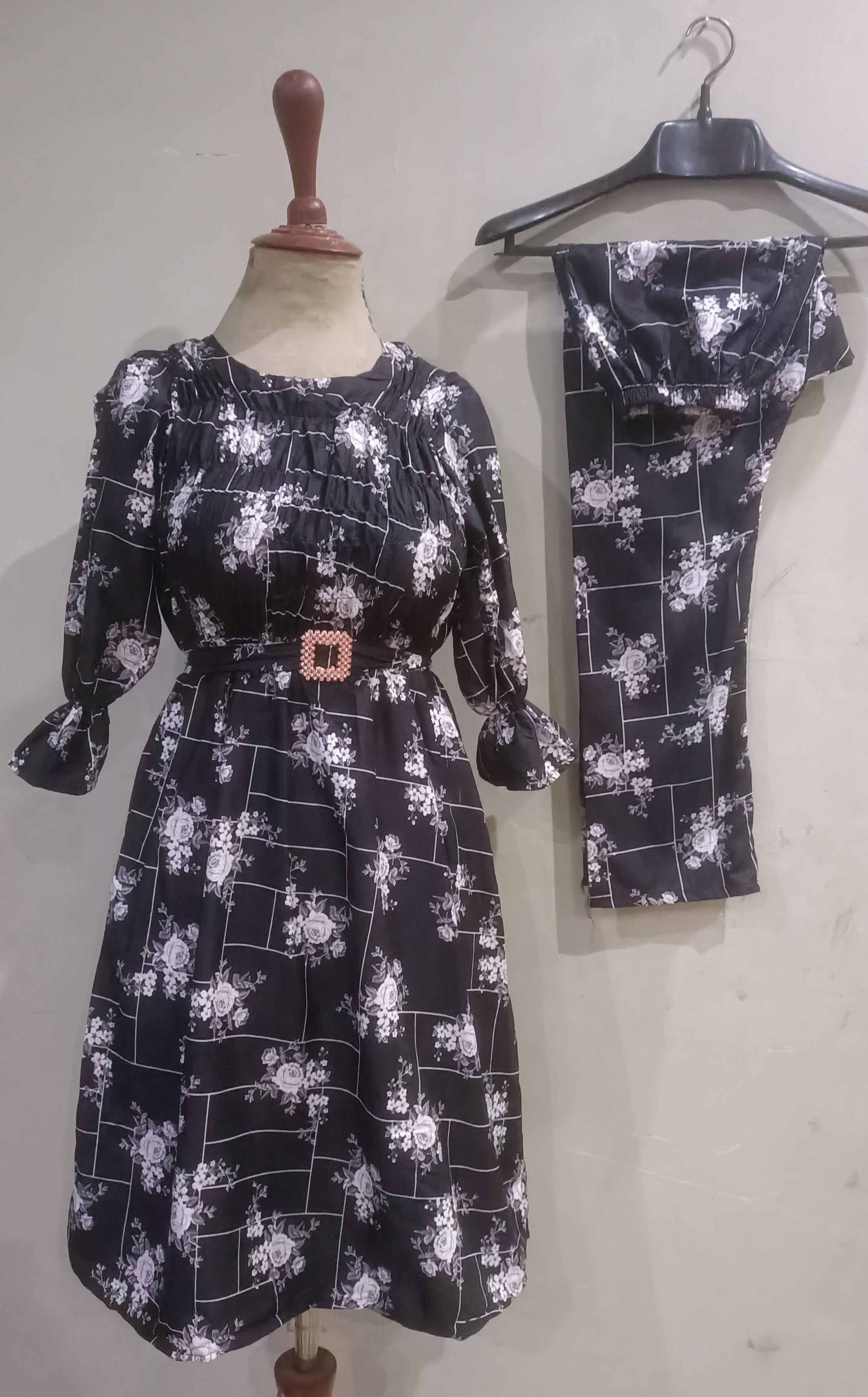 Elegance digital print floral cunnat maxi style 2p