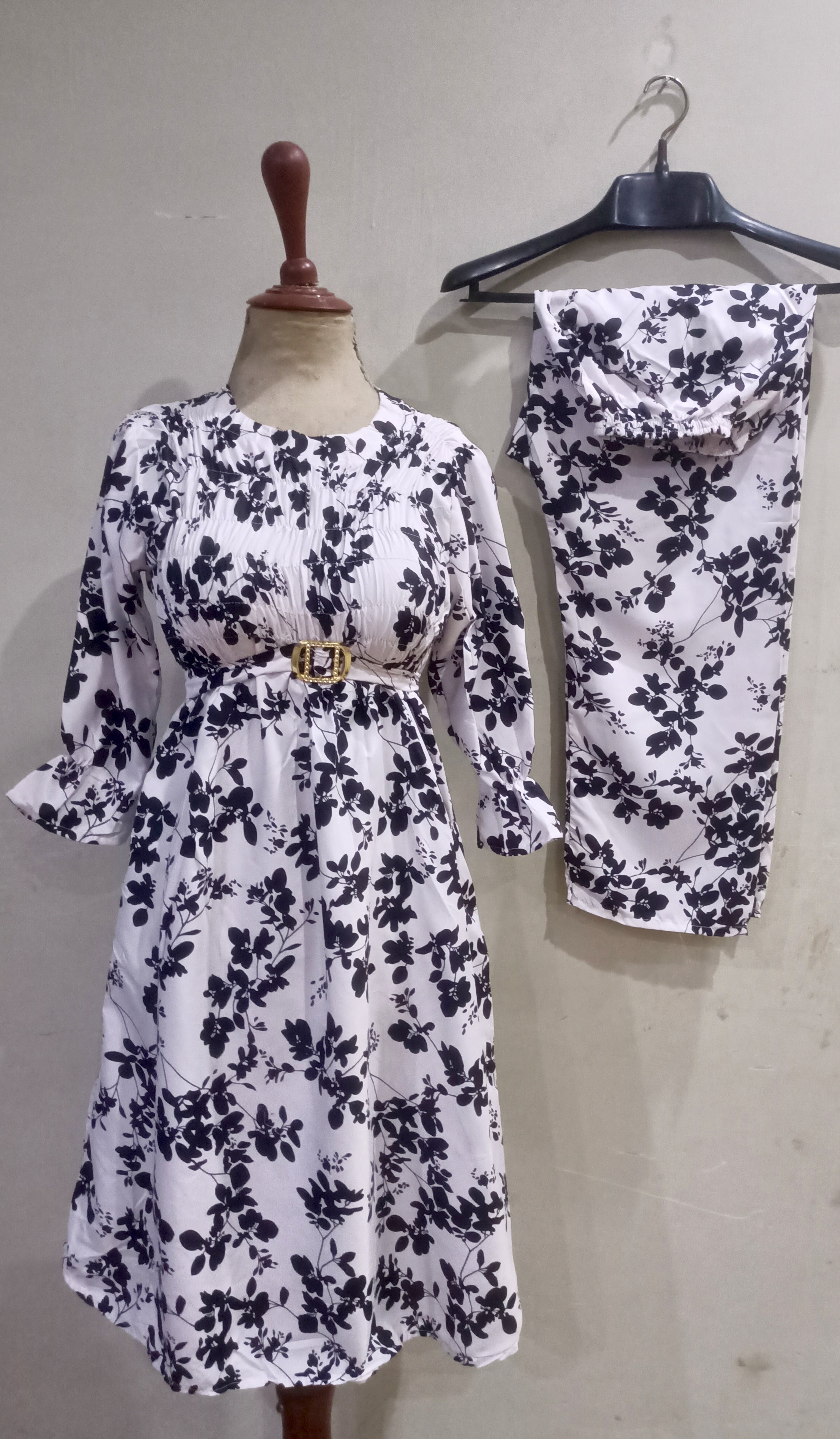 Elegance digital print floral cunnat maxi style 2p