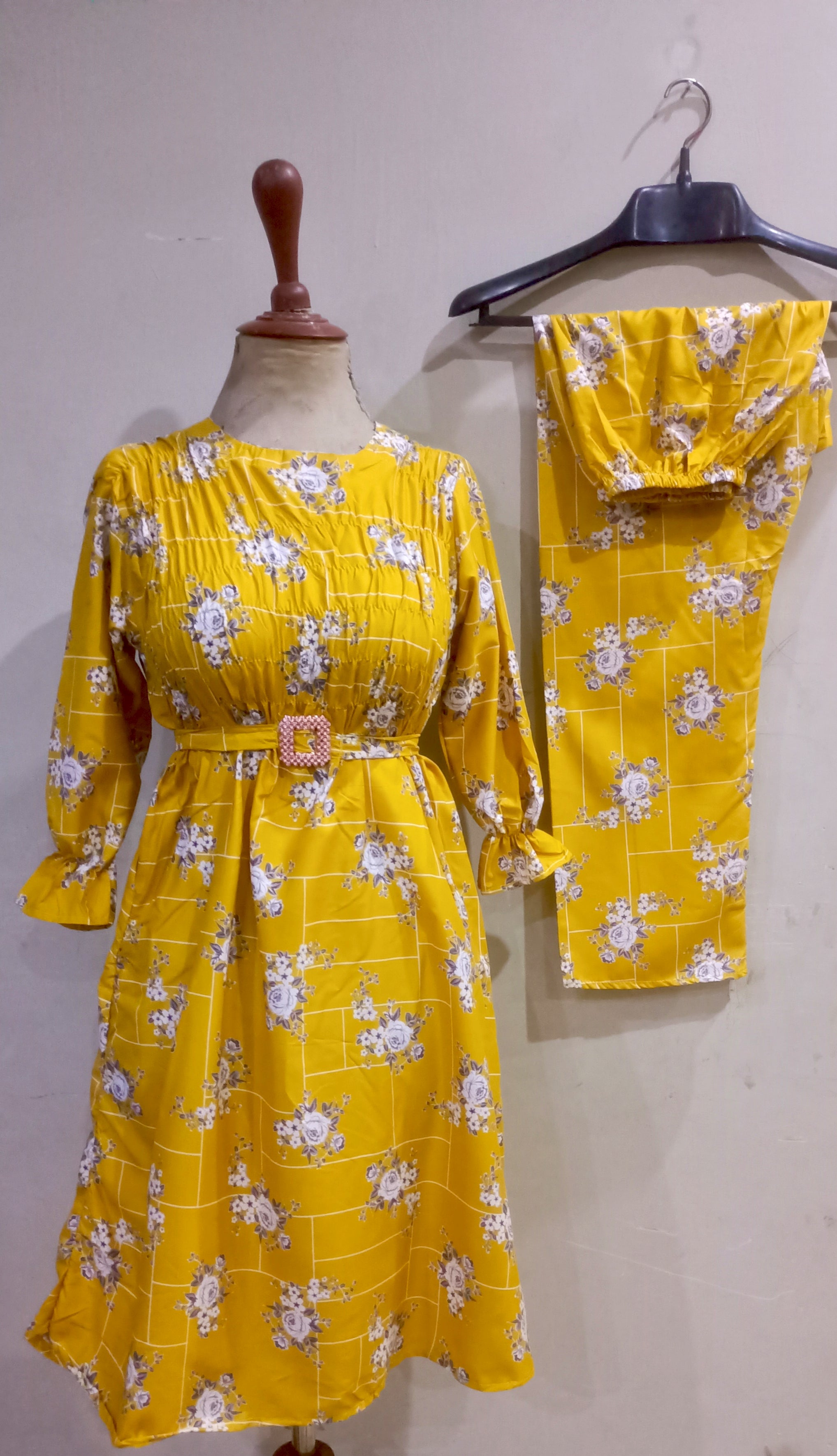 Elegance digital print floral cunnat maxi style 2p