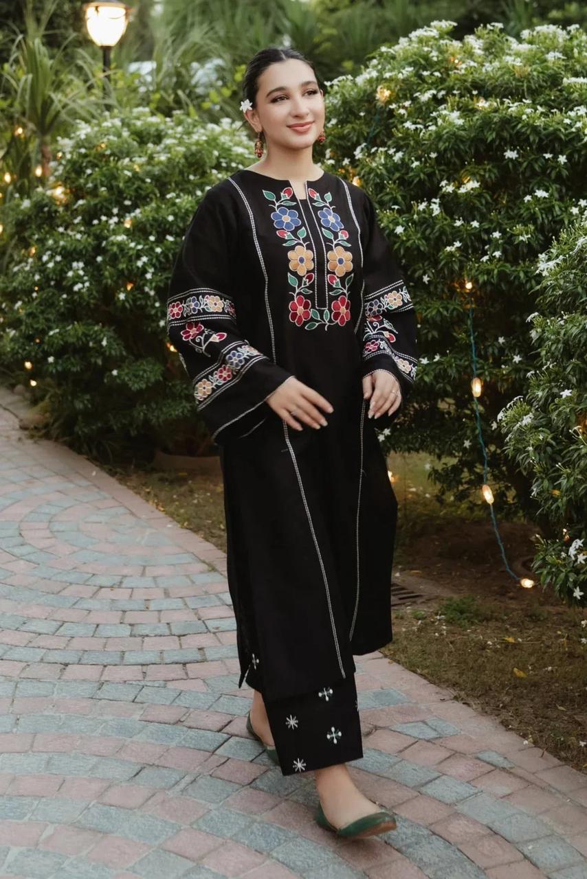 Embroidery cotton  2pc stitched dress