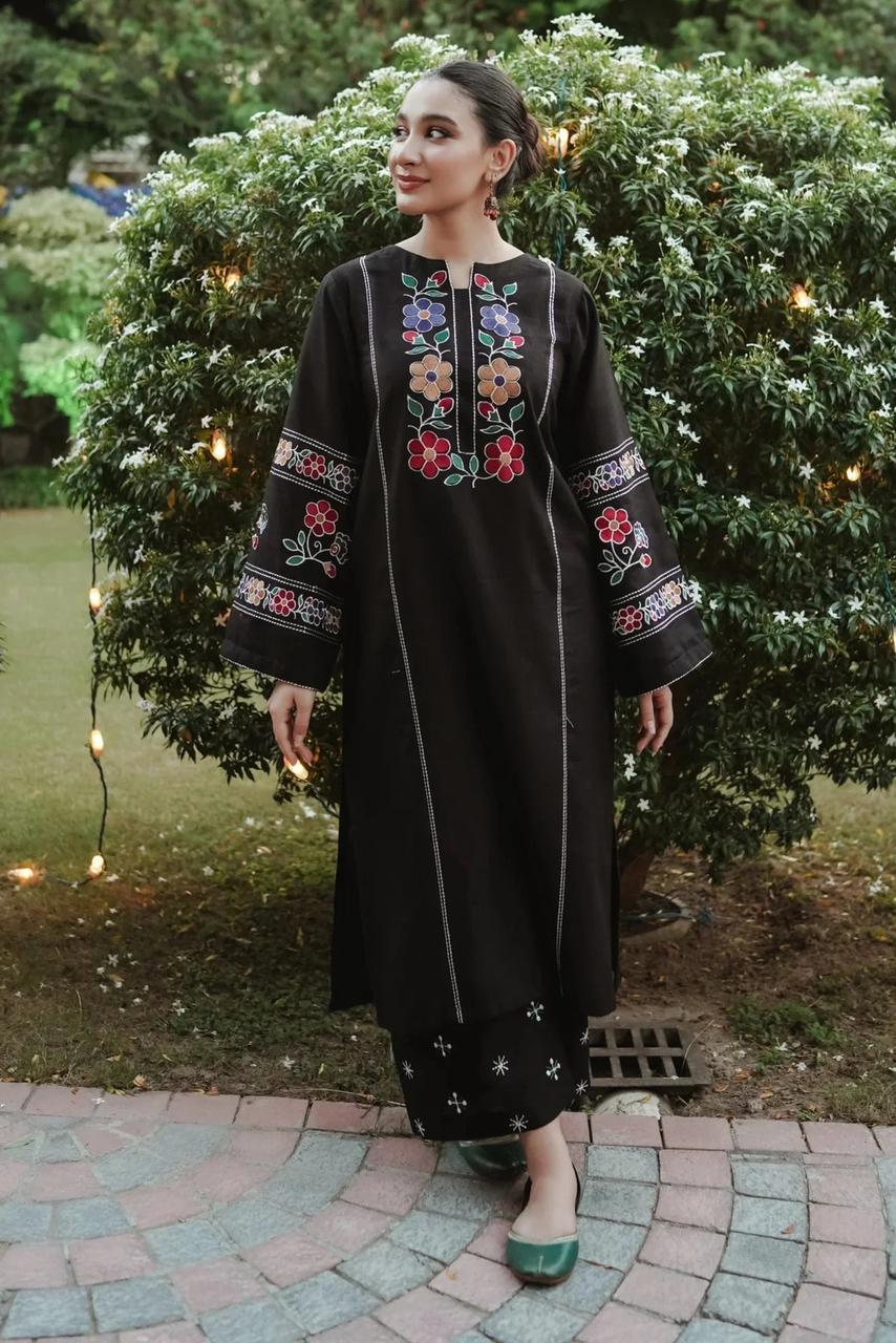 Embroidery cotton  2pc stitched dress