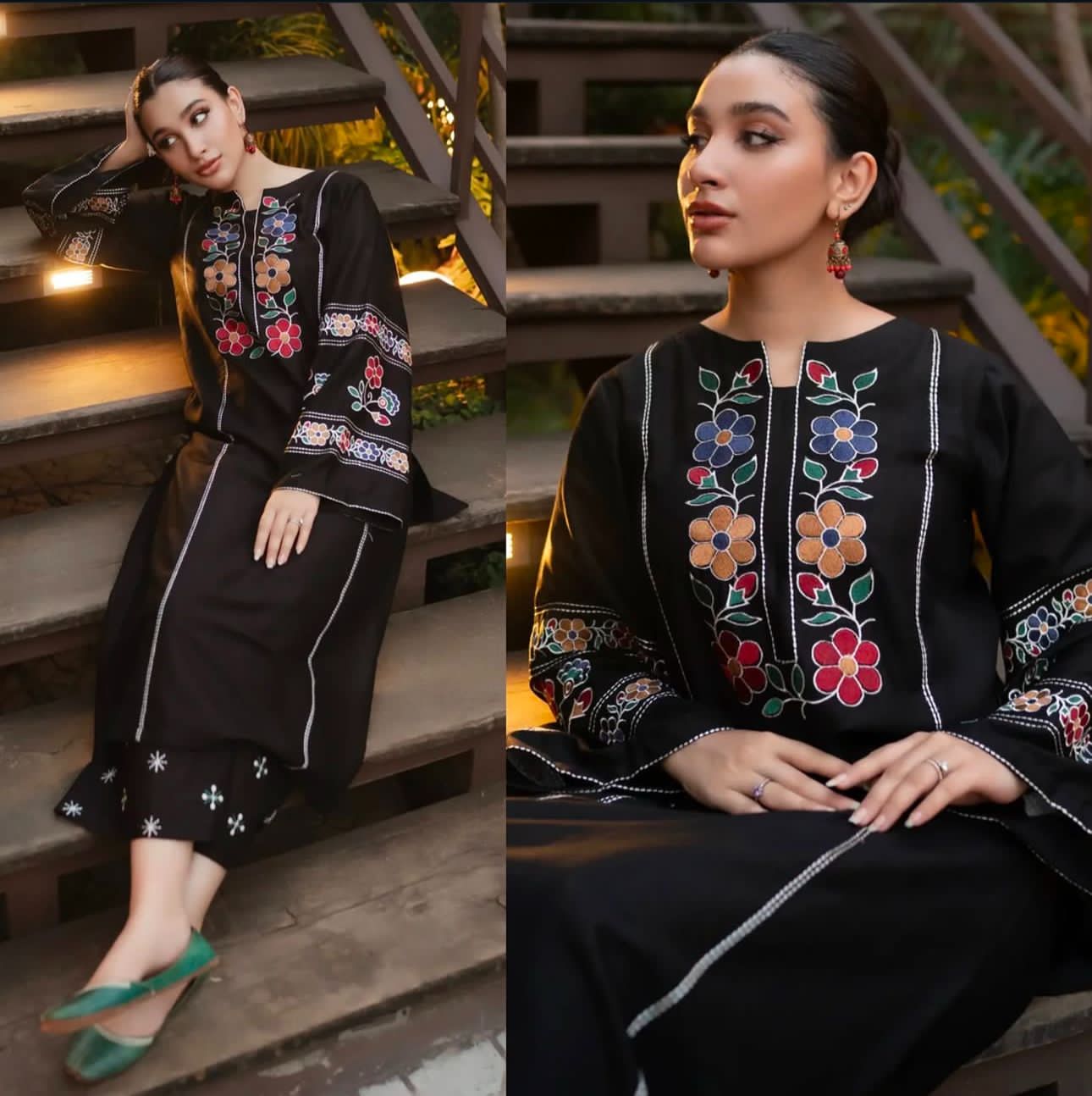 Embroidery cotton  2pc stitched dress
