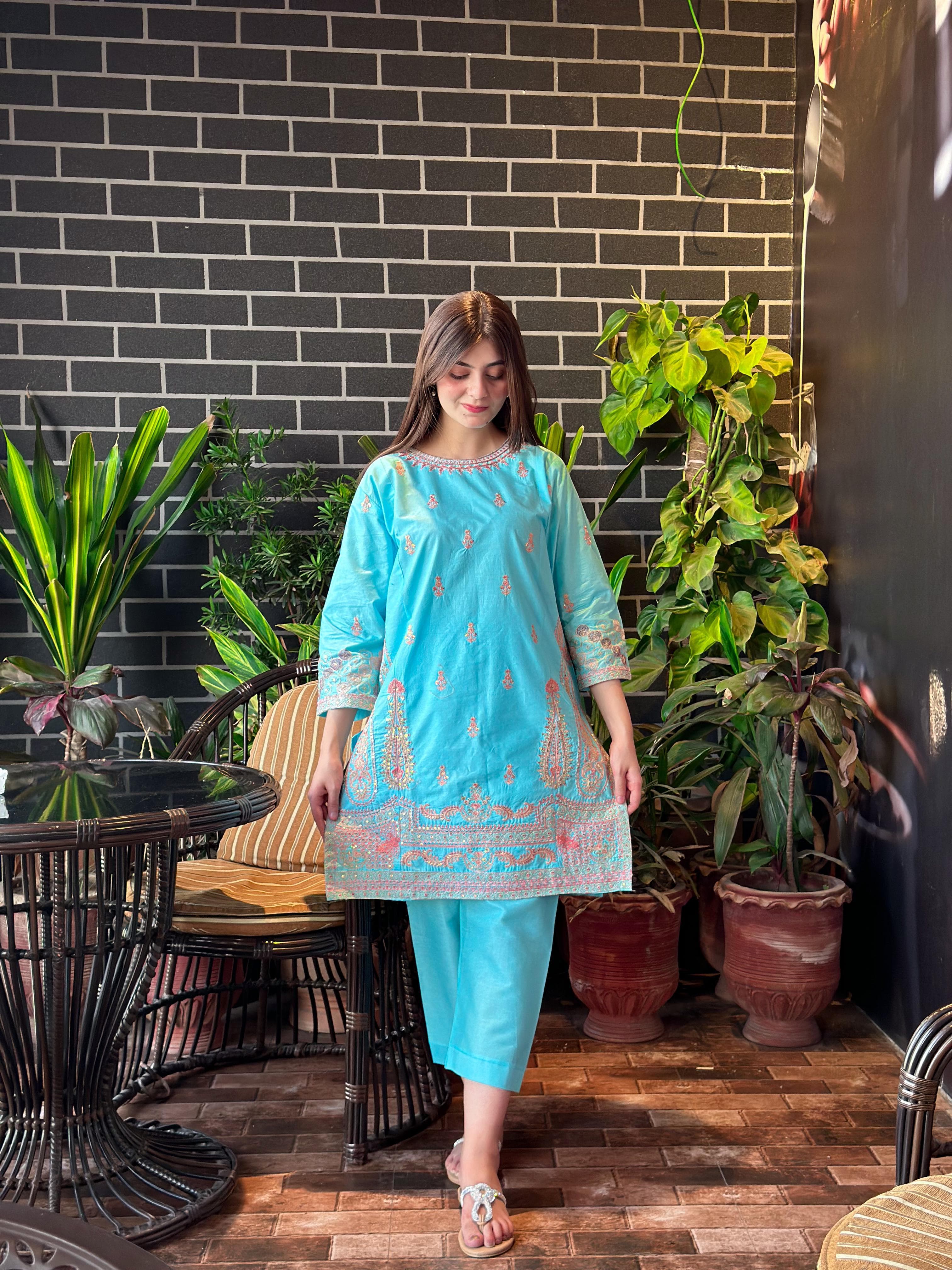 Breeze Soft Cotton Embroidery 2pc
