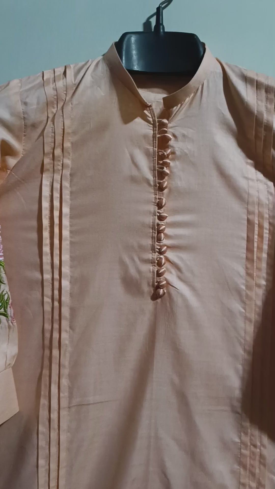 Jasmin lilen embroidery sleeves 2 pieces stitched dress