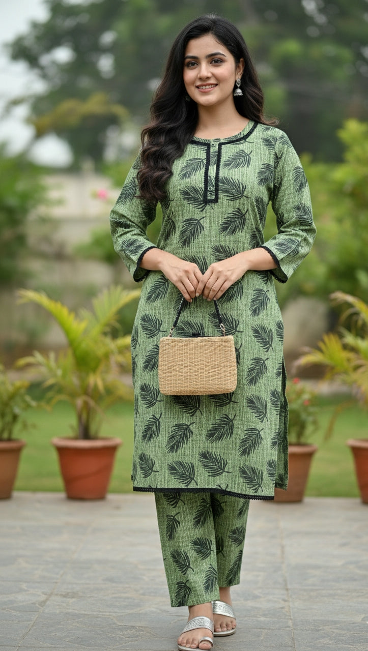 50% off Floral winter khaddar 2p Large and XL with Lace work