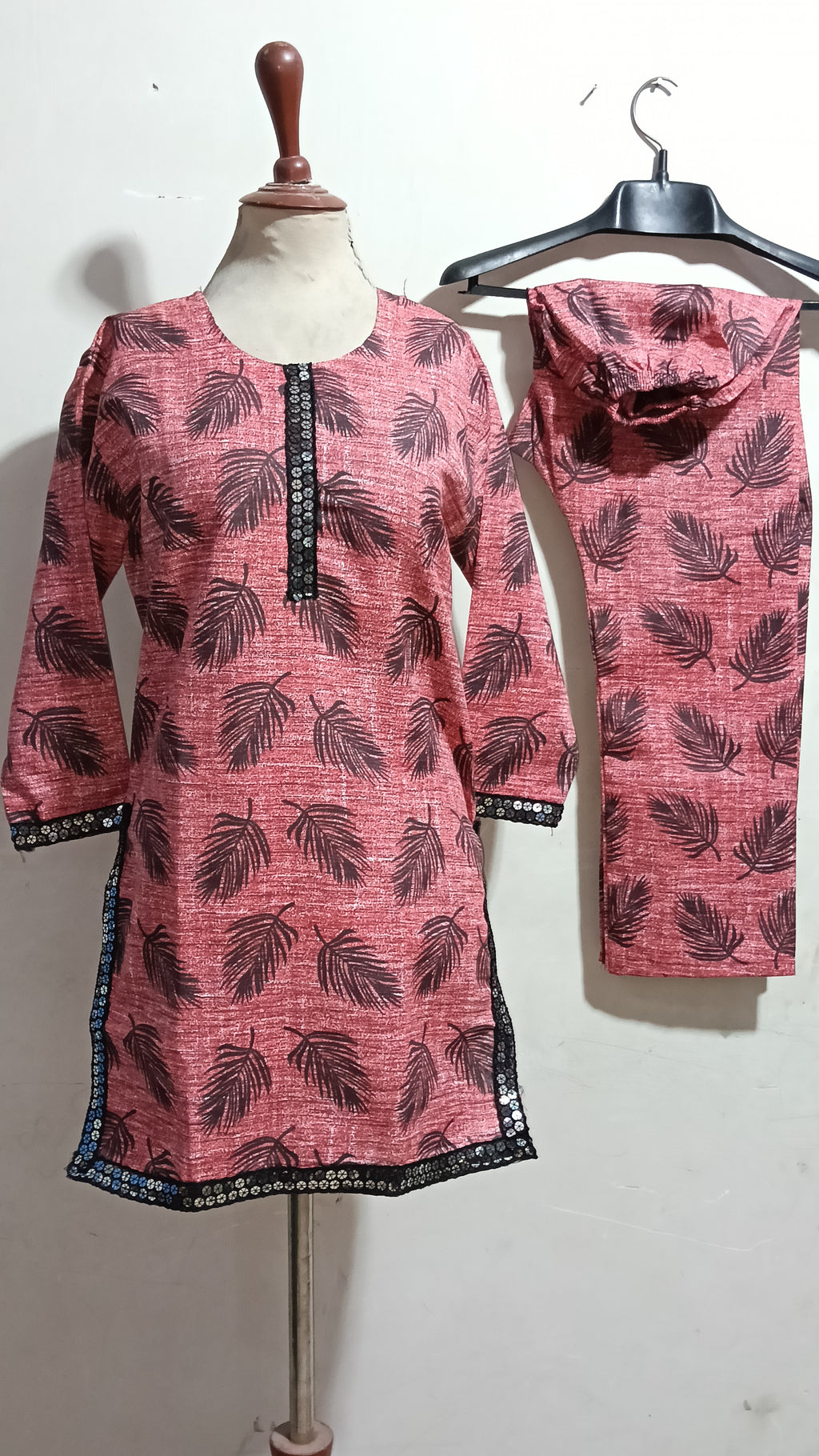 50%off Winter collection floral crystal khaddar 2p Long Length