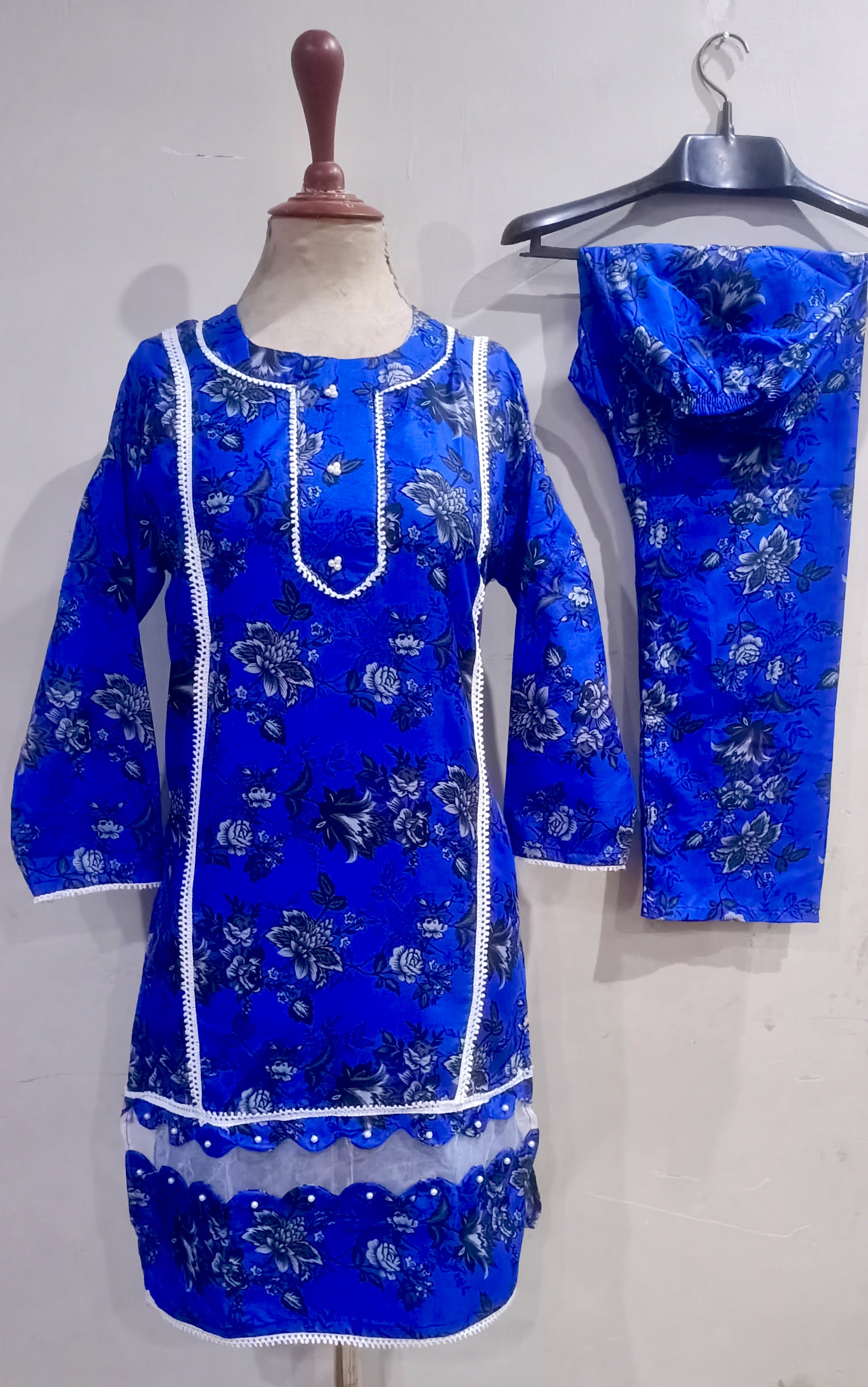 Floral –poly cotton digital print cutwork tishu pach Co-Ords 2Pc Set 🌸