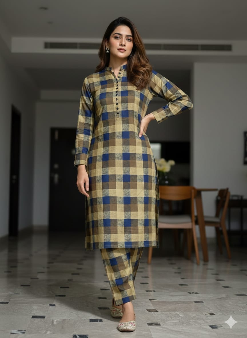 50%off Winter collection floral crystal khaddar 2p Long Length