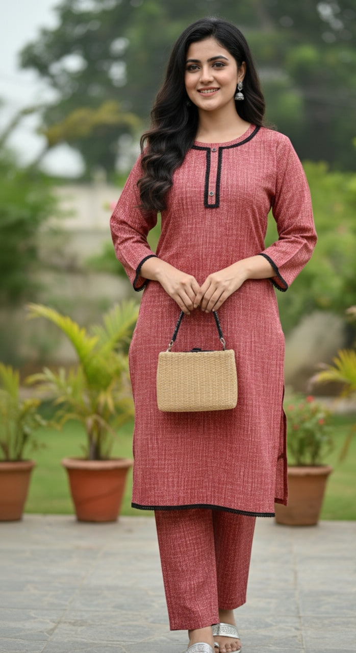 50% off Floral winter khaddar 2p Large and XL with Lace work