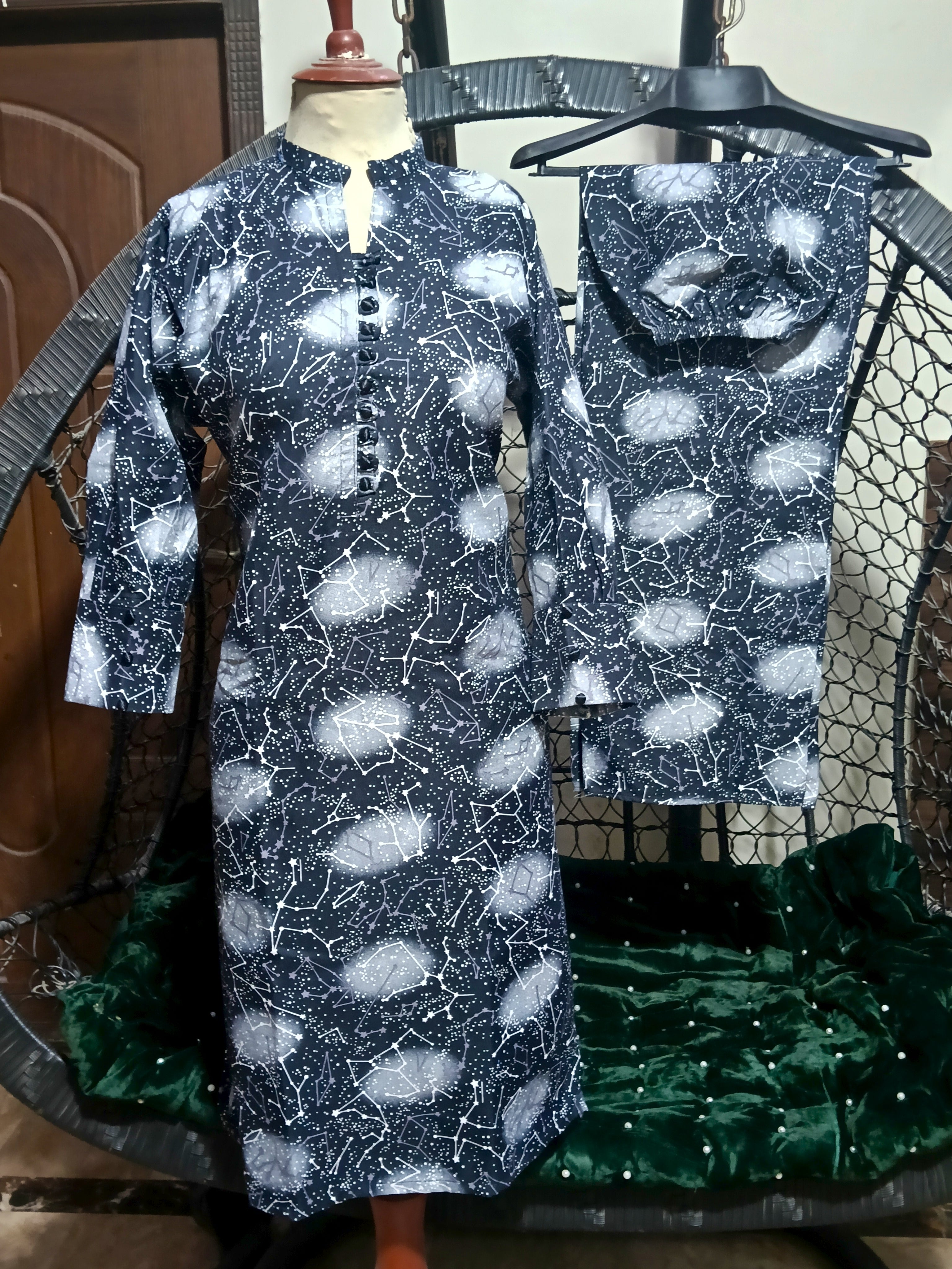 50%off Winter collection floral crystal khaddar 2p Long Length