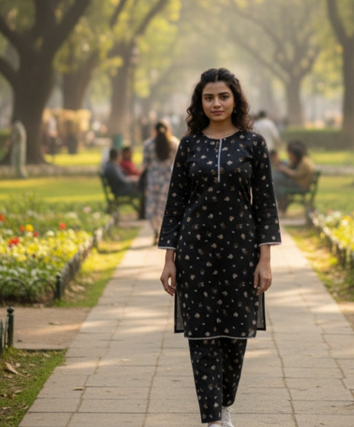 50% off Floral winter khaddar 2p Small and Medium with Lace work