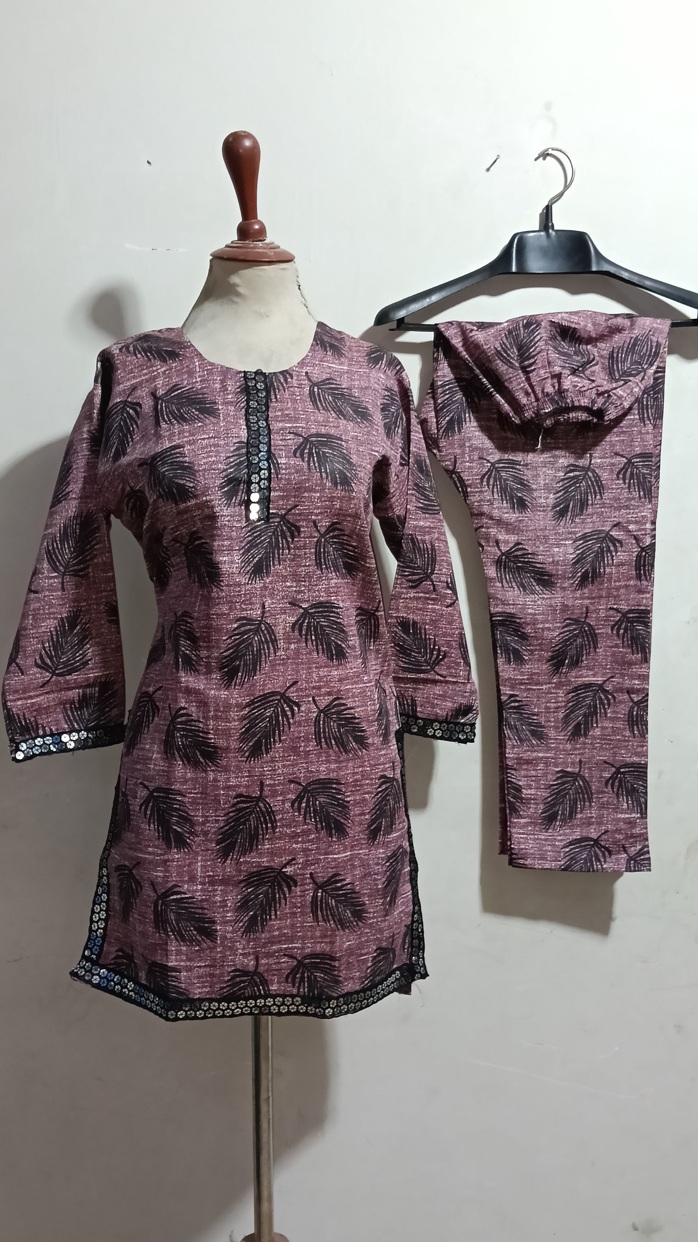 50%off Winter collection floral crystal khaddar 2p Long Length