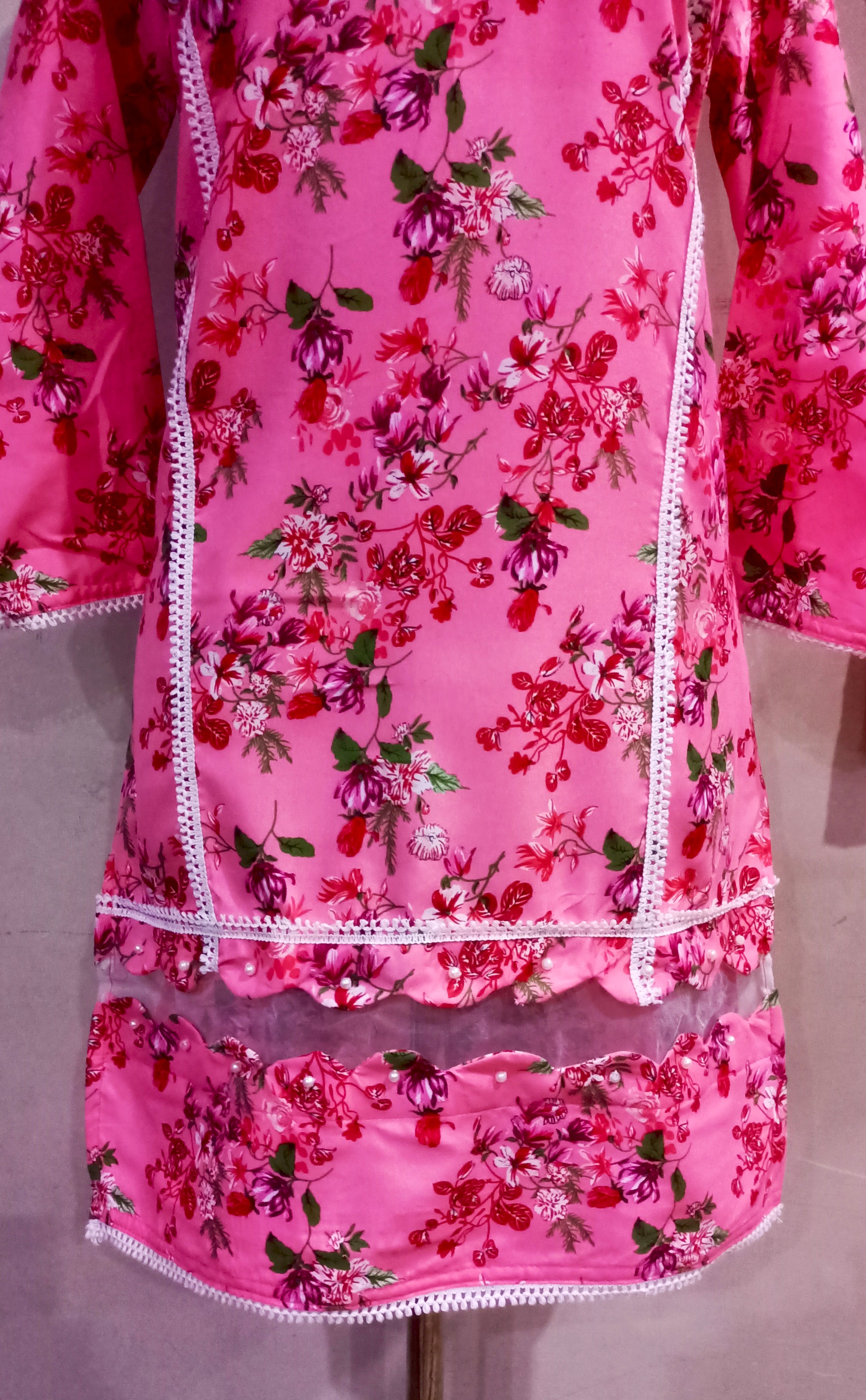 Floral –poly cotton digital print cutwork tishu pach Co-Ords 2Pc Set 🌸