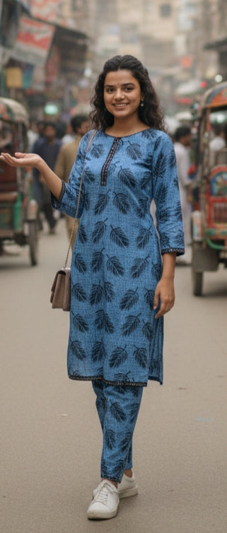 50% off Floral winter khaddar 2p Small and Medium with Lace work