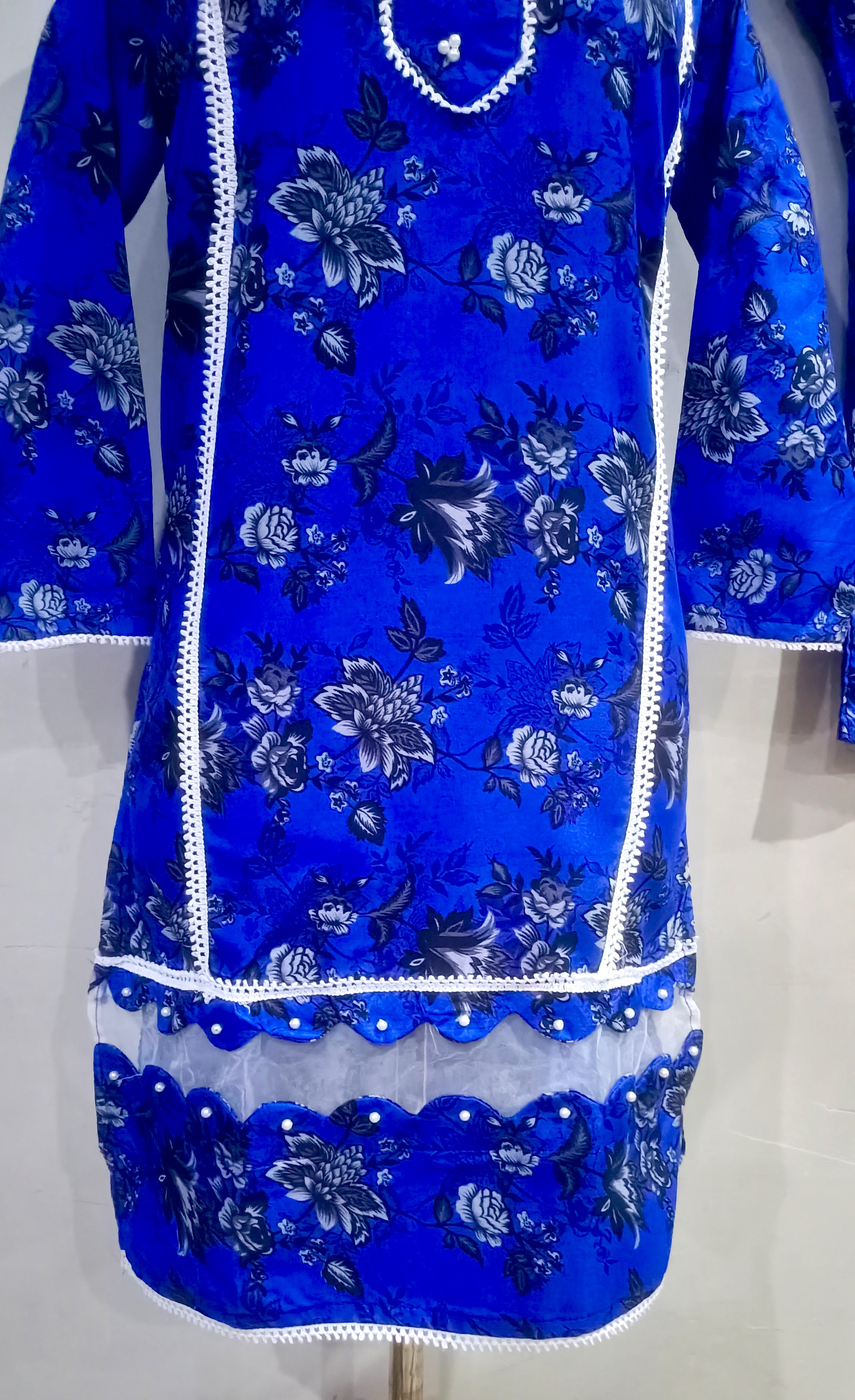 Floral –poly cotton digital print cutwork tishu pach Co-Ords 2Pc Set 🌸