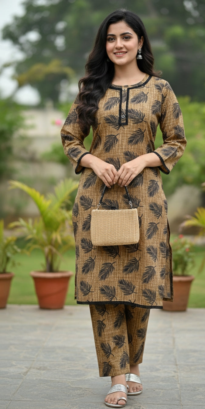 50% off Floral winter khaddar 2p Large and XL with Lace work