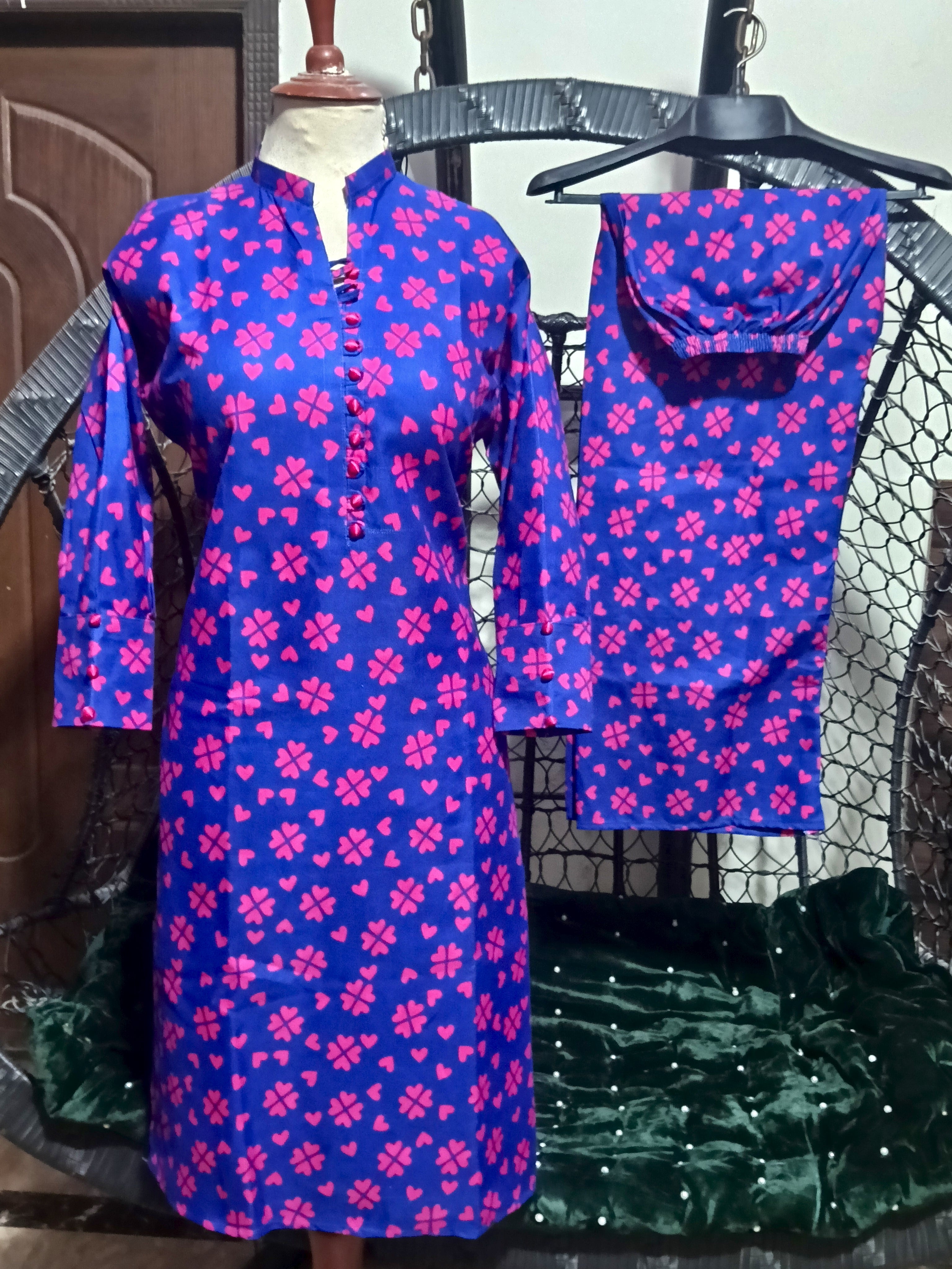 50%off Winter collection floral crystal khaddar 2p Long Length