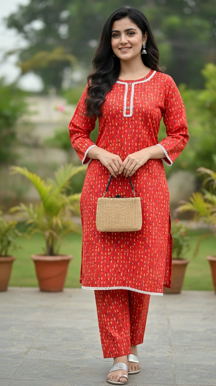 50% off Floral winter khaddar 2p Large and XL with Lace work